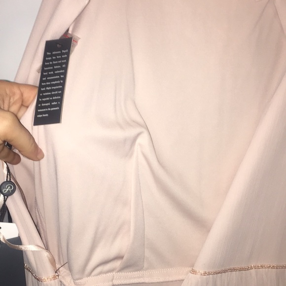 NWT Adrianna Papell Chiffon Halter Gown - Picture 4 of 8